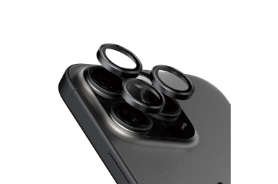 PanzerGlass ® Hoops® Black Titanium Camera Lens Protector iPhone 15 Pro | 15 Pro Max Doorzichtige schermbeschermer Apple 1 stuk(s)