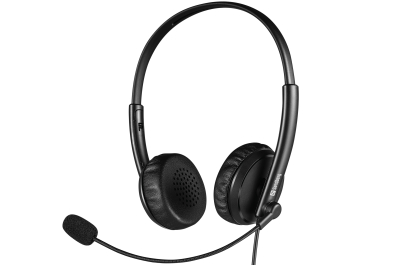 Sandberg 126-21 hoofdtelefoon/headset Hoofdtelefoons Bedraad Hoofdband Kantoor/callcenter Zwart