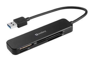Sandberg 134-32 geheugenkaartlezer USB 3.2 Gen 1 (3.1 Gen 1) Zwart