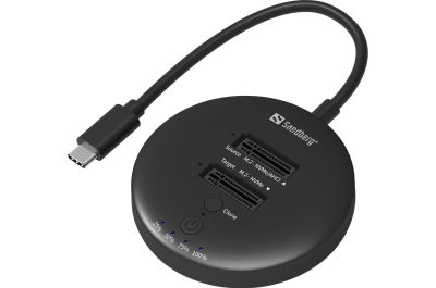 Sandberg 136-72 basisstation voor opslagstations USB 3.2 Gen 2 (3.1 Gen 1) Type-C Zwart