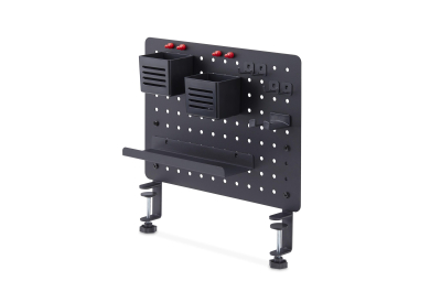 StarTech.com Stalen Gereedschapsbord met Accessoires, 42 x 32cm, Werkplaatsinrichting met Klembevestiging, Bureau Opbergsysteem, Zwart