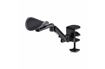 StarTech.com Verstelbare Armsteun voor Bureau, Ergonomische Arm/Elleboogsteun, 360-graden Rotatie, Kleminstallatie zonder Boren, Zwart