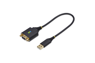 StarTech.com 30cm USB naar Null Modem Adapter/Converter Kabel, COM Retention, FTDI, USB-A naar DB9 RS232, Verwisselbare DB9 Schroeven/Moeren, ESD Bescherming, Windows/macOS/Linux