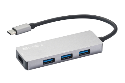 Sandberg 336-32 interface hub USB 3.2 Gen 1 (3.1 Gen 1) Type-C 5000 Mbit/s Grijs