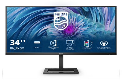 Philips E Line 346E2LAE/00 LED display 86,4 cm (34") 3440 x 1440 Pixels Wide Quad HD LCD Zwart