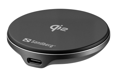 Sandberg 441-61 oplader voor mobiele apparatuur Universeel Aluminium, Zwart USB Draadloos opladen Binnen
