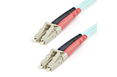 StarTech.com 1m LC/UPC naar LC/UPC OM3 Multimode Glasvezel Netwerkkabel, Full Duplex 50/125µm Zipcord Fiber, 100G Netwerken, LOMMF/VCSEL,