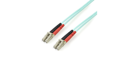 StarTech.com 3m LC/UPC naar LC/UPC OM3 Multimode Glasvezel Netwerkkabel, Full Duplex 50/125µm Zipcord Fiber, 100G Netwerken, LOMMF/VCSEL,