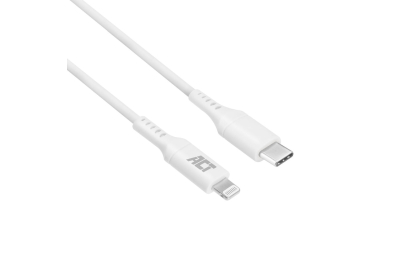 ACT USB 2.0 laad- en datakabel C male - Lightning male 1 meter, MFI gecertificeerd