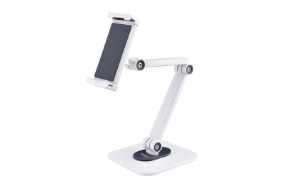 StarTech.com Verstelbare Tablet Houder voor Bureau, Wandmonteerbaar, Draagvermogen 1kg, Ergonomische Tablet Steun, Universele Tablet Standaard, Zwenken/Draaien/Roteren