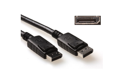 ACT 1 meter DisplayPort kabel, male - male, power pin 20 aangesloten.