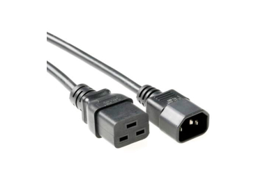 ACT Netsnoer C14 - C19 zwart 1 m