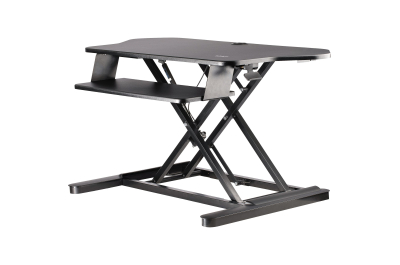 StarTech.com Zit Sta Hoekbureau met Toetsenbordlade, Ruim Bureaublad, in Hoogte Verstelbaar Ergonomisch & Ruim Bureaublad (89 x 53cm), Ondersteunt Dual Monitors