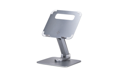 StarTech.com Telescopische Laptopstandaard, 360 Roterende Voet, Draaibare Laptophouder voor Bureau, In Hoogte Verstelbaar & Kantelbaar, Max 5kg, Aluminium