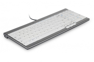 BakkerElkhuizen UltraBoard 960 toetsenbord Kantoor USB AZERTY Belgisch Licht Grijs, Wit