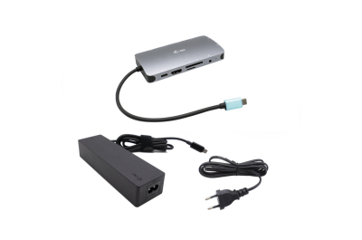 i-tec Metal USB-C Nano Dock HDMI/VGA with LAN + Charger 100W