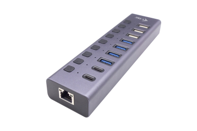 i-tec USB-A/USB-C Charging HUB 9port with LAN + Power Adapter 60 W