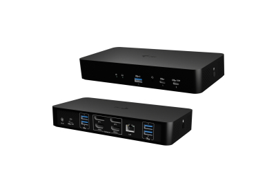 i-tec CAINTGDUAL4KDOCPDUK laptop dock & poortreplicator Bedraad USB 3.2 Gen 1 (3.1 Gen 1) Type-C Zwart