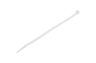 StarTech.com 20 cm Witte Kabelbinders 4 mm Breed, 55 mm Bundeldiameter, 22 kg Treksterkte Zelfsluitende Snelbinders uit Nylon met Gebogen Punt, 94V-2/UL Listed, 100 stuks