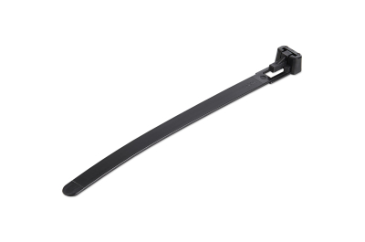 StarTech.com 12 cm Zwarte Herbruikbare Kabelbinders 7 mm Breed, 30 mm Bundeldiameter, 22 kg Treksterkte Hersluitbare Nylon Snelbinders voor Binnen/Buiten, 94V-2/UL Listed, 100 stuks