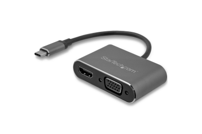 StarTech.com USB-C naar VGA en HDMI adapter 2-in-1 4K 30Hz space grijs