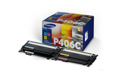 Samsung CLT-P406C tonercartridge 4 stuk(s) Origineel Zwart, Blauw, Magenta, Geel
