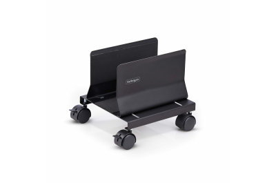 StarTech.com CPU Houder op Wielen, Verrijdbare Computer Beugel, Max Draagvermogen 21kg, Verstelbare PC Beugel, Computer Vloerstandaard met Wielen, Stalen CPU Standaard