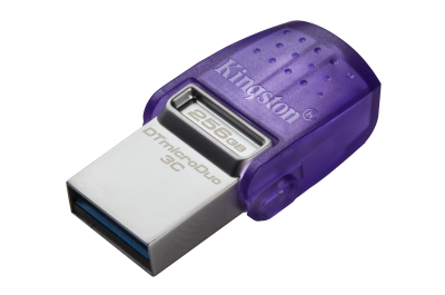 Kingston Technology DataTraveler 256GB microDuo 3C 200 MB/s dubbele USB-A + USB-C