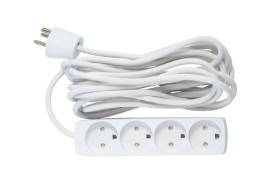 Microconnect GRU00450WDK power uitbreiding 5 m 4 AC-uitgang(en) Binnen Wit
