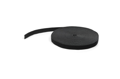 StarTech.com 15m Bulk Rol Klittenband - Op Maat te Knippen Herbruikbare Kabelbinders - Industriële Klitband Tape - Zelfklevende Klittenband Tyrap Strips - Zwart