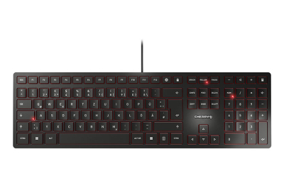 CHERRY KC 6000 Slim toetsenbord Universeel USB QWERTZ Duits Zwart