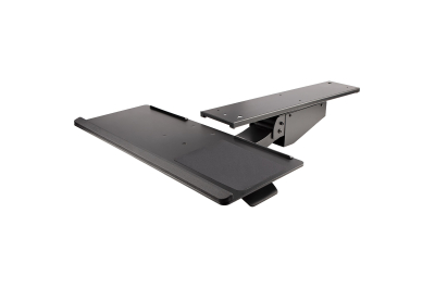 StarTech.com Uitschuifbare Bureau Toetsenbordlade, Full Motion Keyboard en Mouse Tray met Verstelbare Hoogte, 25 x 65cm Plateau, Ergonomisch Bureaublad voor Toetsenbord met Muismat en Polssteun