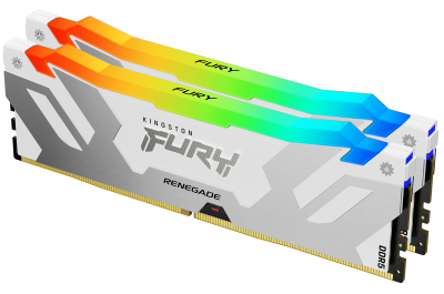 Kingston Technology FURY 64GB 6400MT/s DDR5 CL32 DIMM (set van 2) Renegade RGB White XMP
