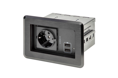 StarTech.com Contactdoos vergadertafel - enkel - 2x USB-poorten