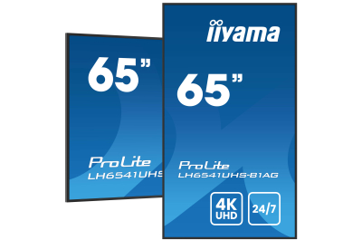 iiyama LH6541UHS-B1AG beeldkrant 163,8 cm (64.5") LCD 500 cd/m² 4K Ultra HD Zwart 24/7