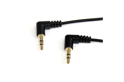 StarTech.com 30cm 3,5mm Slanke Haakse Stereo Audiokabel M/M