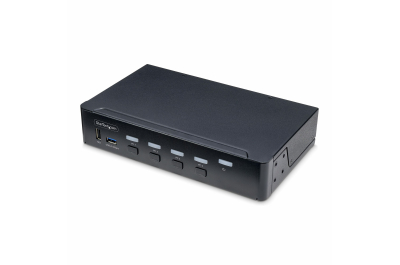 StarTech.com 4-Port DisplayPort KVM Switch, Single 4K 60Hz Monitor, 6x USB Ports, Hotkey & Drukknop Schakelaar, DisplayPort 1.2, OS Onafhankelijk, TAA Compliant