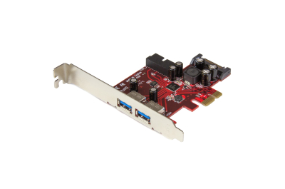StarTech.com 4-poorts PCI Express USB 3.0 kaart 2 extern, 2 intern SATA-voeding