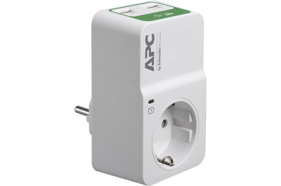 APC PM1WU2-GR Tussenstekker met overspanningsbeveiliging 3680W 1x stopcontact + 2x USB