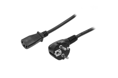 StarTech.com 2m Stroomkabel, 18AWG, EU Schuko naar C13 Voedingskabel, 250V 10A, Zwart, AC Vervangkabel, TV/Monitor Stroomkabel, Schuko CEE 7/7 naar IEC 60320 C13 Voedingskabel, PC Electriciteitssnoer