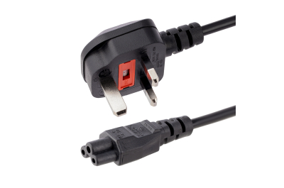 StarTech.com 1m UK Laptop Stroomkabel, BS 1363 to C5 (Clover Leaf), 2.5A 250V, 18AWG, UK Laptop Vervangkabel, Printer Voedingskabel, Laptop Lader Kabel / Laadkabel