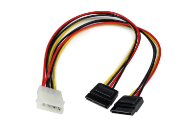 StarTech.com 30 cm LP4 naar 2x SATA Voedingskabel Y-adapter