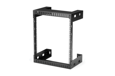 StarTech.com 2 Post 12U Heavy-Duty Wandmonteerbare Server Rack, 19" Open Frame Netwerk Rack, 30cm Diep, Data Rack voor IT/AV/Patchpaneel/Computer Apparatuur, Incl Kooimoeren en Schroeven