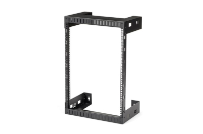 StarTech.com 2 Post 15U Heavy-Duty Wandmonteerbare Server Rack, 19" Open Frame Netwerk Rack, 30cm Diep, Data Rack voor IT/AV/Patchpaneel/Computer Apparatuur, Incl Kooimoeren en Schroeven