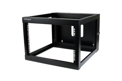 StarTech.com 4 Post 6U Scharnierend Wall-Mount Server Rack, 19" Open Frame Netwerk Rack, 50cm Montage Diepte, Swing Out Data Rack voor IT/AV/Patchpaneel/Computer