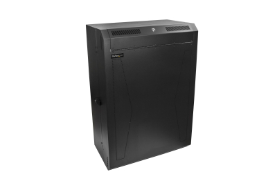 StarTech.com 8U 19" Verticaal Wandmonteerbaar Server Rack Cabinet, Low Profile 38cm (15"), Diepte 76cm (30"), Afsluitbaar Rack met 2U voor Switch Patch Panel Router Montage, Voorgemonteerd