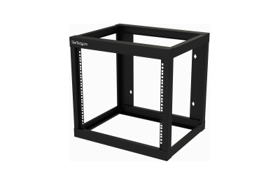 StarTech.com 2 Post 9U Heavy-Duty Wandmonteerbare Server Rack, 19" Open Frame Netwerk Rack, 45cm Diep, Data Rack voor IT/AV/Patchpaneel/Computer Apparatuur, Incl Kooimoeren en Schroeven