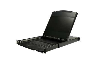 StarTech.com Dual Rail KVM Rack Console, HD 1080p, Single Port DVI/VGA KVM met 17" LCD Scherm voor Server Rack, Universele 1U LCD KVM Console met Kabels, USB Support, 50000 MTBF, QWERTY Keyboard