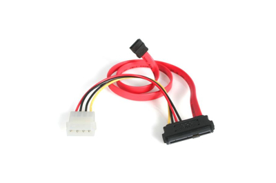 StarTech.com 45 cm SAS 29-Pin naar SATA Kabel met LP4 Voeding