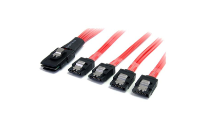 StarTech.com 1m Serial Attached SCSI SAS Kabel SFF-8087 naar 4x Vergrendelbare SATA
